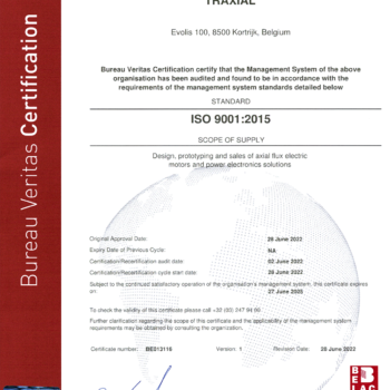 Traxial Achieves ISO 9001:2015 Certification